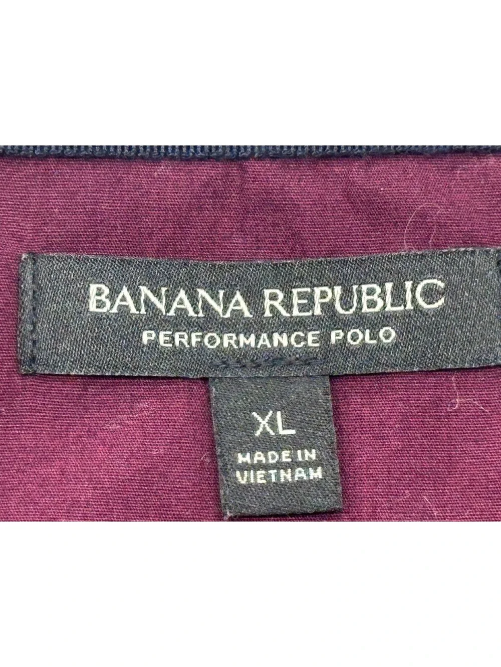 Banana Republic 1/4 Button Performance Polo Maroon Mens XL